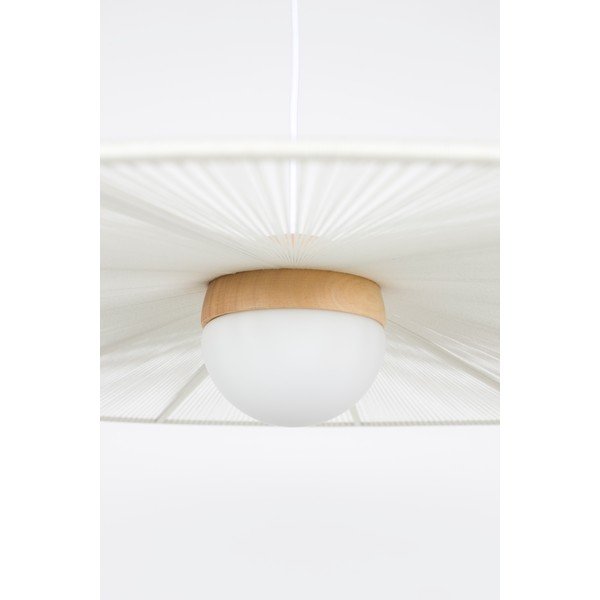 Baltos spalvos kabantis šviestuvas su pritemdymo funkcija ø 80 cm Belle – Zuiver-image-2