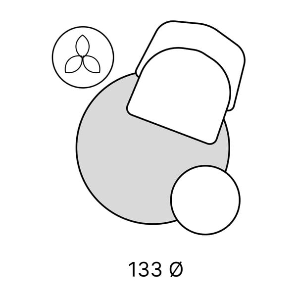 Apvalios formos kilimas smėlio spalvos ø 133 cm Sherbone – Flair Rugs-image-4