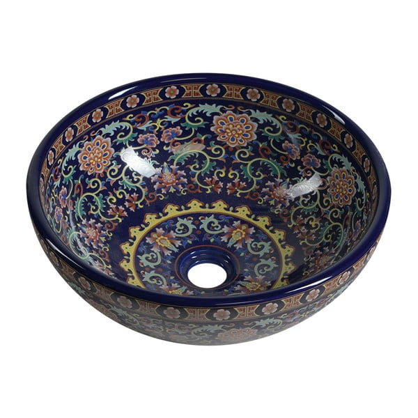 Iš keramikos apvalios formos praustuvas tamsiai mėlynos spalvos ø 41 cm Priori – Sapho