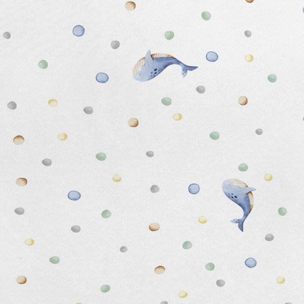 Vaikiškas pagalvės užvalkalas 50x75 cm Baby whale – Happy Friday-image-1