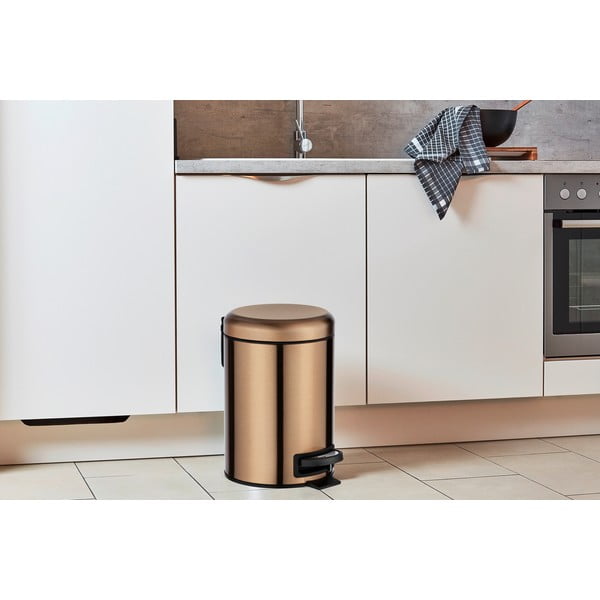 Vario spalvos šiukšliadėžė su pedalu Wenko Leman, 3 l-image-1