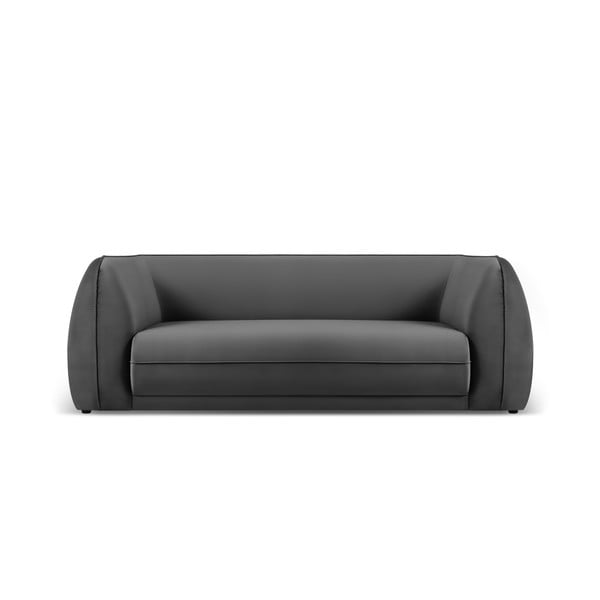 Sofa tamsiai pilkos spalvos iš velveto 225 cm Lando – Micadoni Home