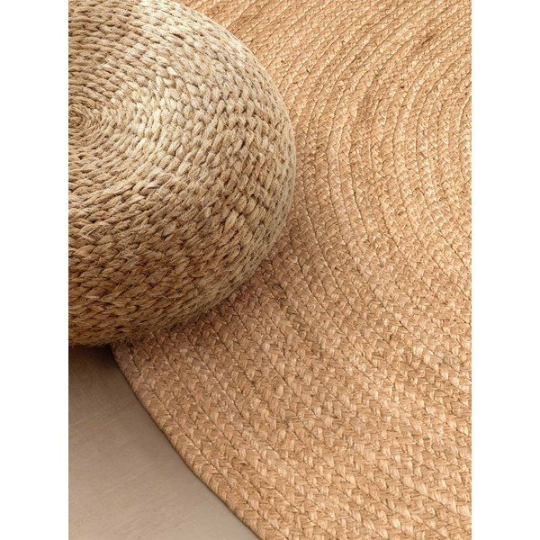 Apverčiamas/rankų darbo natūralios spalvos iš džiuto kilimas 160x230 cm Braided – Hanse Home-image-2