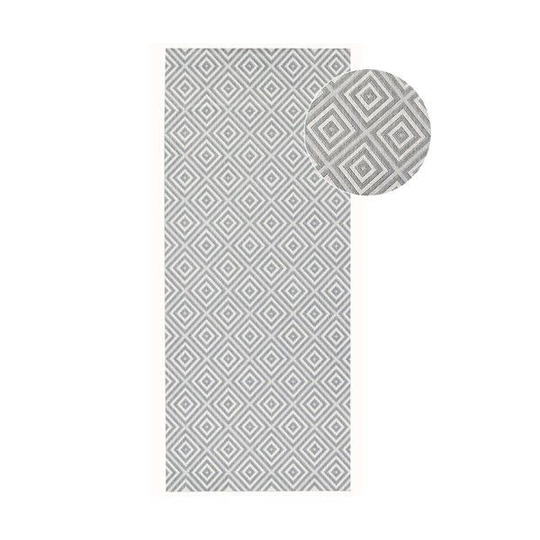 Pilkas lauko kilimas NORTHRUGS Karo, 80 x 200 cm