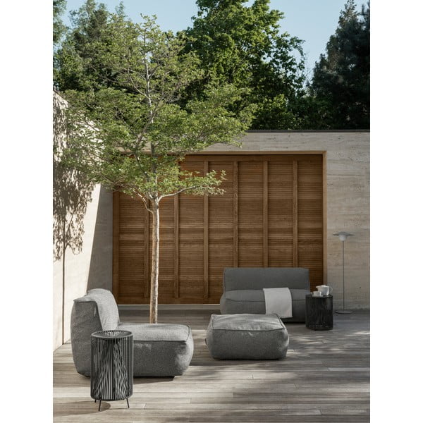 Pilkos spalvos modulinė sodo taburetė (su gultu) Grow – Blomus-image-1