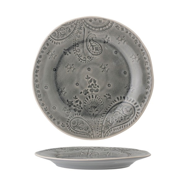 Pilka akmens masės lėkštė Bloomingville Rani, ø 26,5 cm-image-4