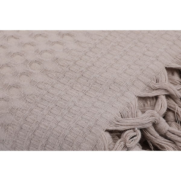 Šviesiai rudas medvilninis lengvas lovos užtiesalas Brown, 220 x 240 cm-image-2