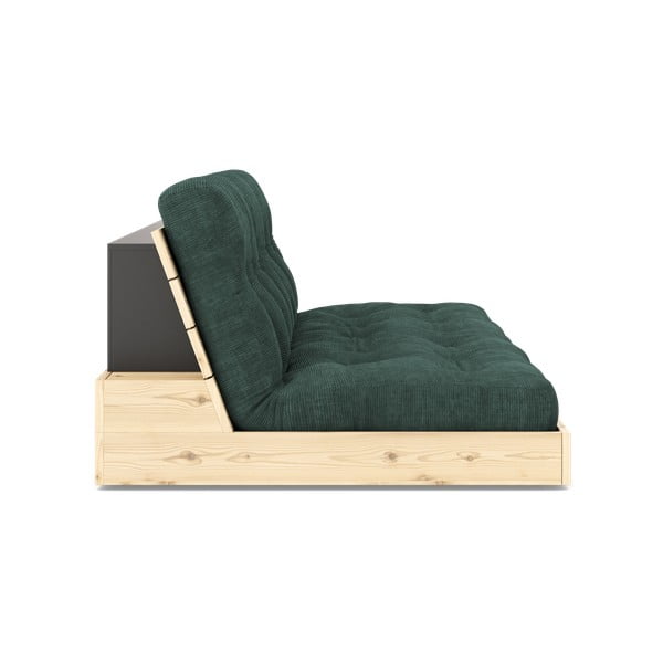 Sulankstoma sofa iš kordinio velveto tamsiai žalios spalvos 196 cm Base – Karup Design-image-3