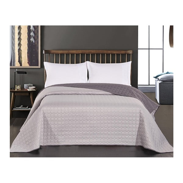 DecoKing Salise Plieninė pilka dvipusė mikropluošto lovatiesė, 170 x 210 cm-image-1