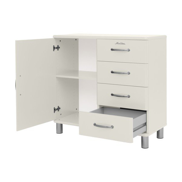 Balta žema komoda 98x92 cm Malibu - Tenzo-image-3