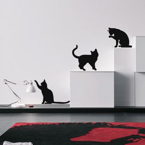 3 lipdukų rinkinys "Ambiance Three Funny Cats-image-1