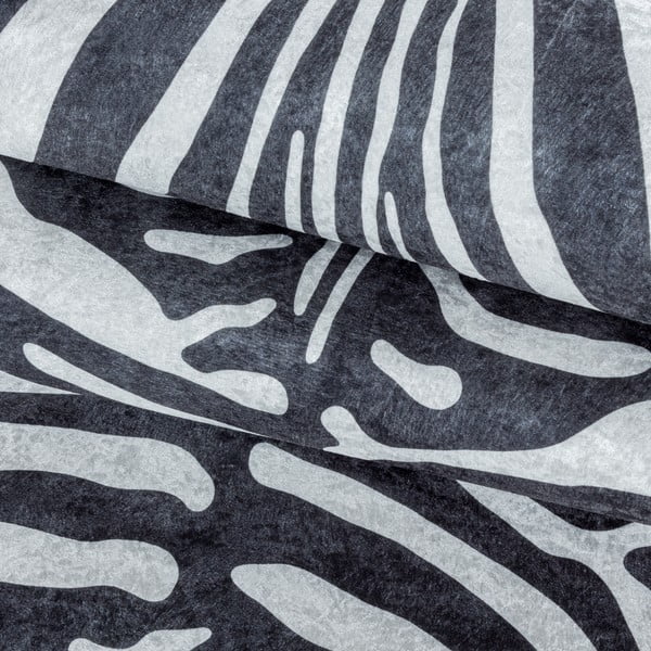 Sintetinė oda juodos ir baltos spalvos 100x135 cm Etosha – Ayyildiz Carpets-image-2
