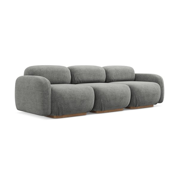 Pilkos spalvos iš boucle sofa 270 cm Ailani – Makamii-image-2