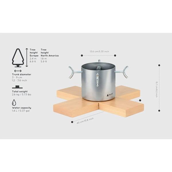 Sidabro spalvos Kalėdų eglutės stovas Tree Nest Hip-image-1