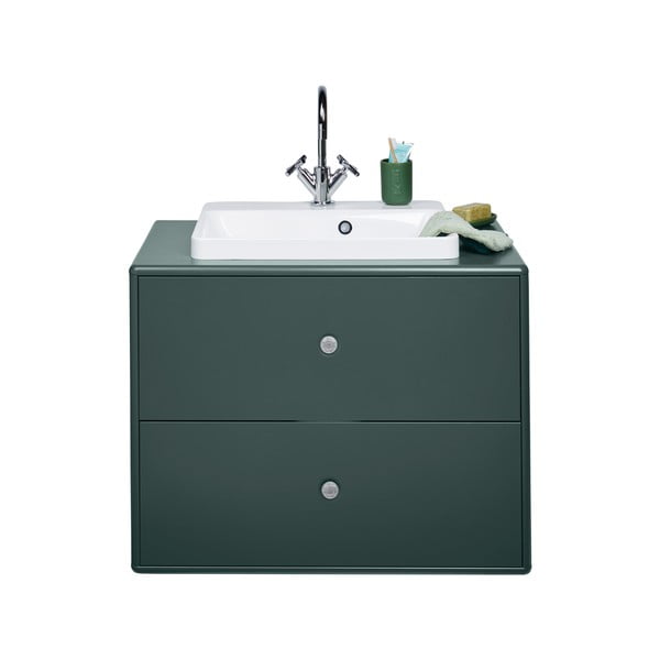 Pakabinama spintelė po kriaukle tamsiai žalios spalvos 80x62 cm Color Bath – Tom Tailor-image-3