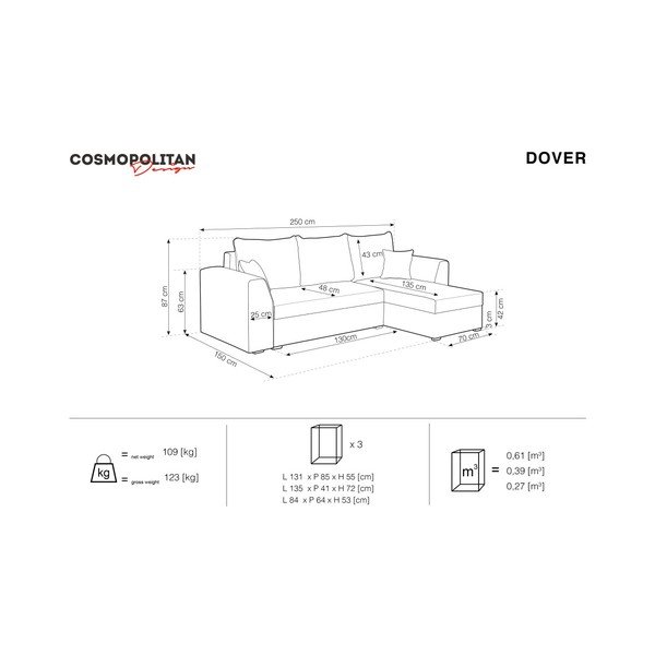 Antracito spalvos kampinė sofa-lova Kosmopolitinis dizainas Dover-image-3