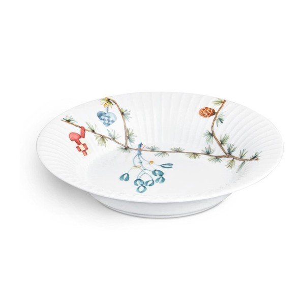 Baltos spalvos sriubos iš porceliano  lėkštė su Kalėdų motyvu ø 21 cm Hammershøi Christmas – Kähler Design