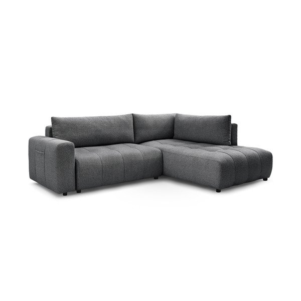 Tamsiai pilkos spalvos sulankstoma/su sandėliavimo vieta kampinė sofa (su dešiniuoju kampu/„L“ formos) Arsene – Bobochic Paris-image-3
