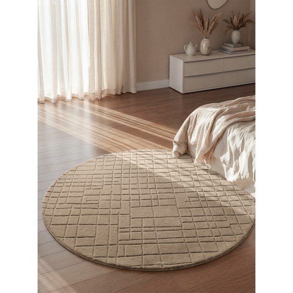 Rudos spalvos iš vilnos apvalios formos kilimas ø 160 cm Kenso – Villeroy&Boch-image-1