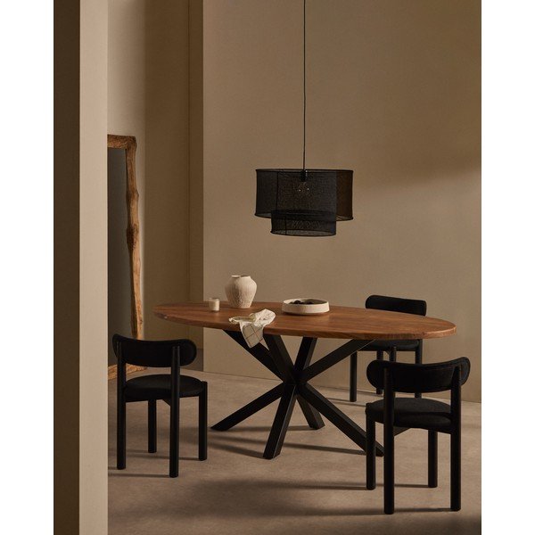 Valgomojo stalas su akacijos stalviršiu 100x200 cm Argo – Kave Home-image-2