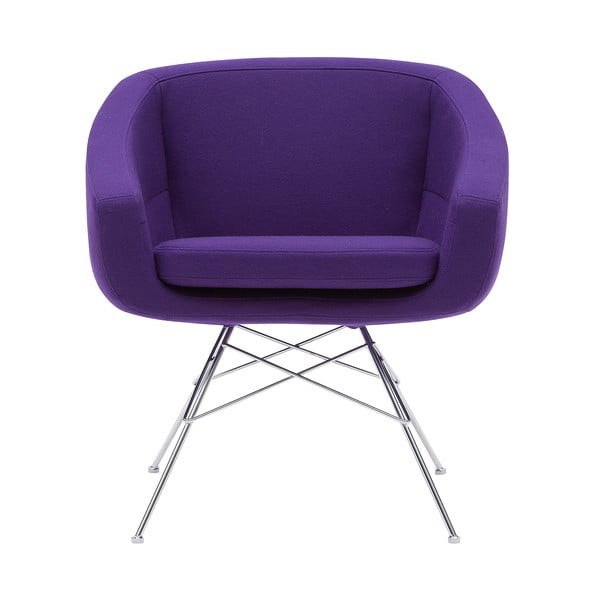 Tamsiai violetinis fotelis Softline Aiko