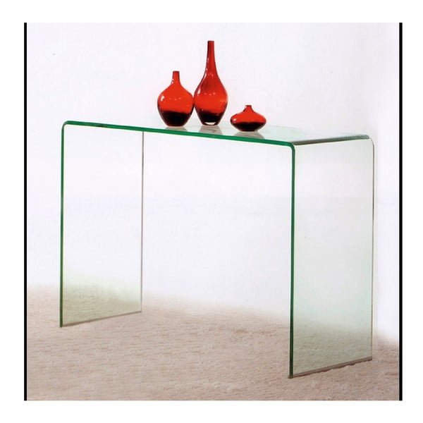 "Evergreen House" paprastas stiklinis konsolinis staliukas-image-1