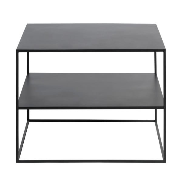 Iš metalo kavos staliukas juodos spalvos 65x65 cm Pebble – Unique Furniture