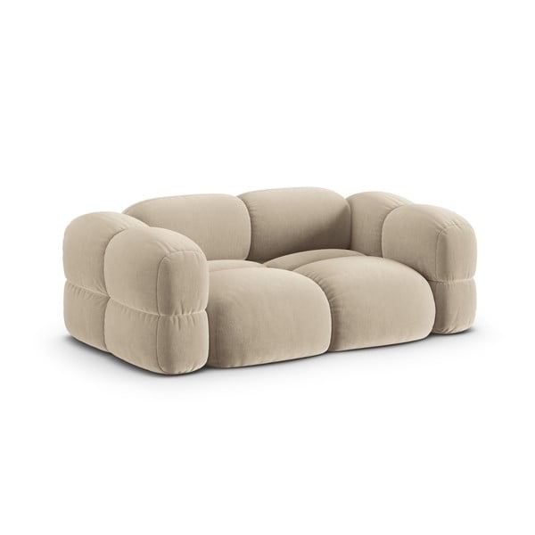 Smėlio spalvos iš velveto sofa 210 cm Loretto – Cosmopolitan Design-image-2