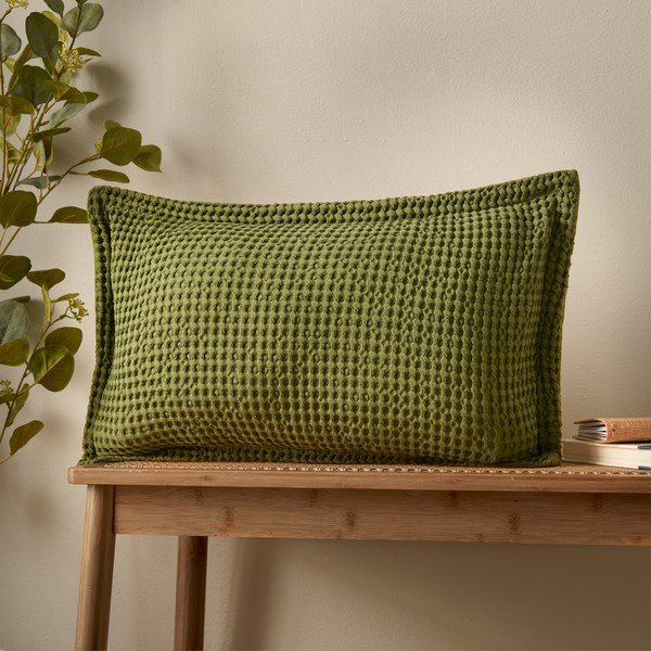 Iš medvilnės dekoratyvinė pagalvėlė 30x50 cm Jaipur Chunky Waffle – Pineapple Elephant-image-1