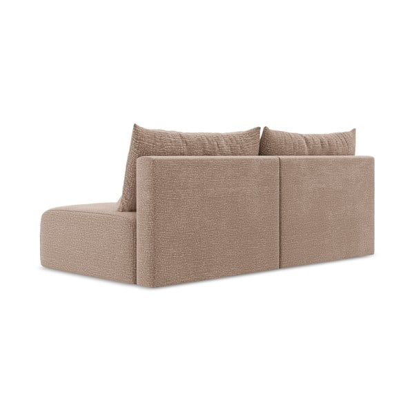 Šviesiai rudos spalvos sulankstoma/su sandėliavimo vieta sofa 216 cm Kalena – Makamii-image-4