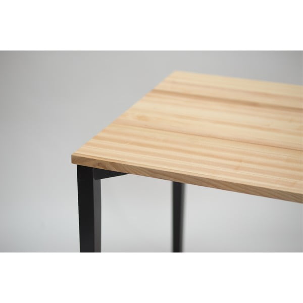 Juodas valgomojo stalas Ragaba TRIVENTI, 80 x 120 cm-image-2