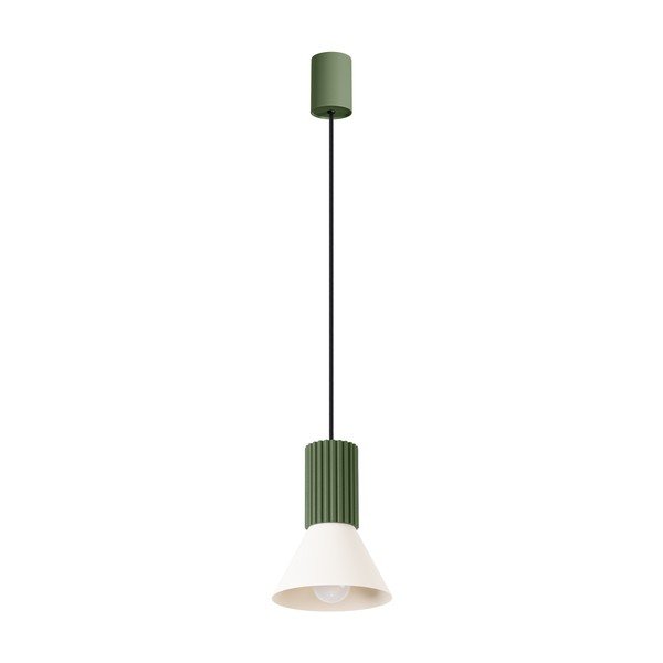 Žalios spalvos iš metalo kabantis šviestuvas ø 14 cm Niru – Sollux