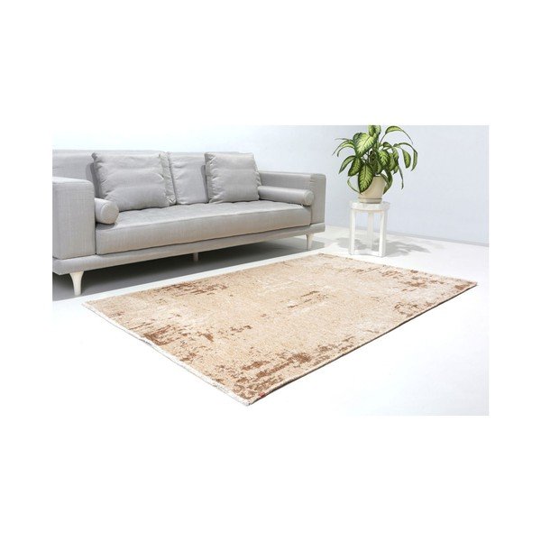 Abipusis smėlio ir rudos spalvos kilimas "Vitaus Dinah", 77 x 200 cm-image-1