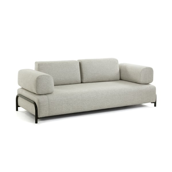 Pilkšvos spalvos sofa su porankiais Kave Home Compo-image-2