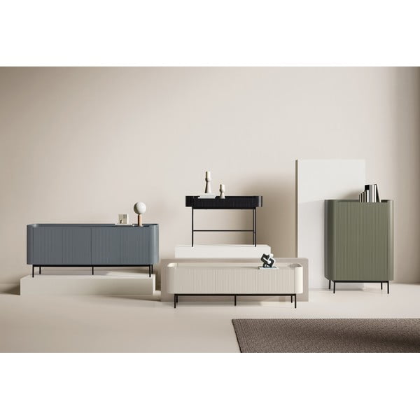 Kreminės spalvos spintelė 100x140x40 cm Willa – MOME-image-2