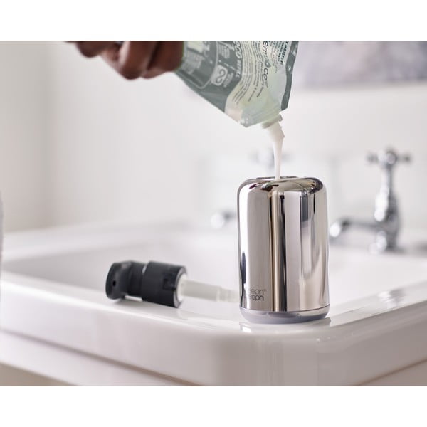 Muilo dozatorius blizgios sidabrinės spalvos iš nerūdijančio plieno 300 ml EasyStore Luxe – Joseph Joseph-image-3