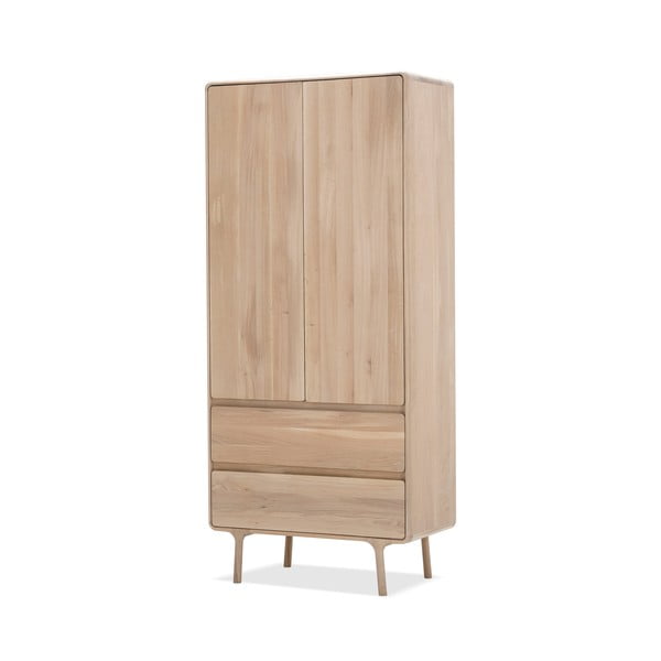 Ąžuolo masyvo spinta su 2 stalčiais Gazzda Fawn-image-2