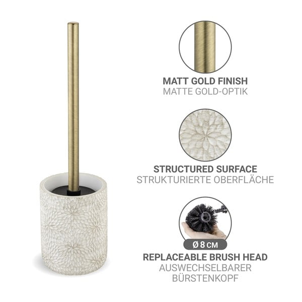 Baltos spalvos iš polirezino tualeto šepetys Montalfano – Wenko-image-2