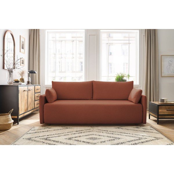 Sulankstoma sofa oranžinės spalvos 211 cm Marcel – Bobochic Paris-image-1