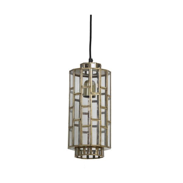 Bronzinės spalvos kabantis šviestuvas su stiklo gaubtu Søstrene – Light & Living
