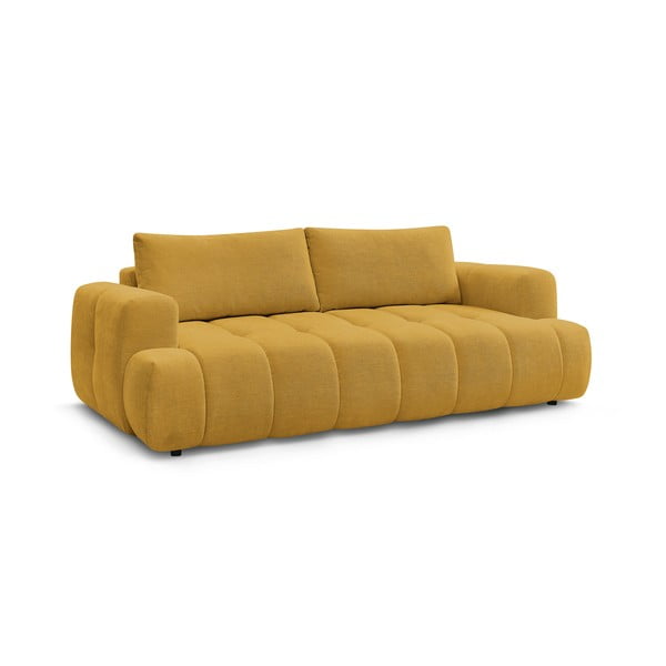 Garstyčių spalvos sulankstoma/su sandėliavimo vieta sofa 251 cm Fuji – Bobochic Paris-image-3