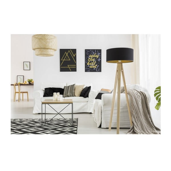 Juodas grindų šviestuvas "Ragaba-image-2