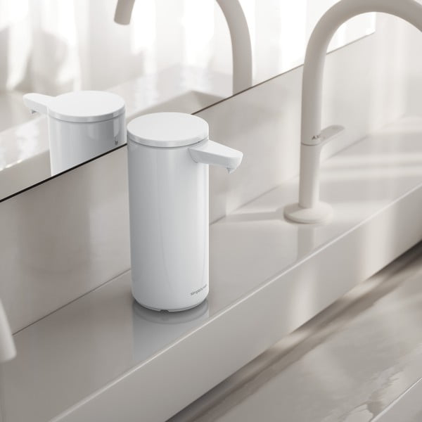 Automatinis iš metalo muilo dozatorius baltos spalvos 266 ml – simplehuman-image-2