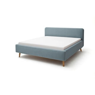 Mėlynai pilkos spalvos dvigulė lova Meise Möbel Mattis, 140 x 200 cm
