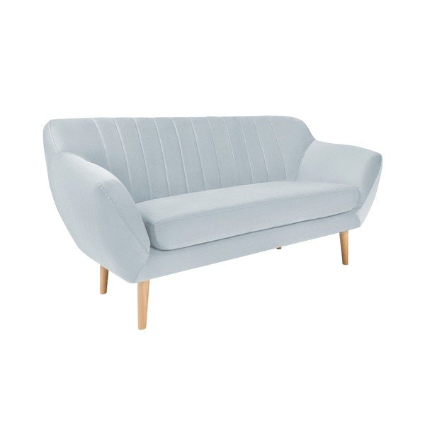 Šviesiai mėlyna aksominė sofa Mazzini Sofas Sardaigne, 158 cm-image-1