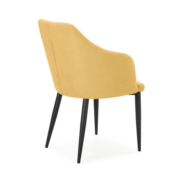 Geltonos spalvos iš audinio valgomojo kėdžių komplektas 2 vnt. Nadi – Marckeric-image-4