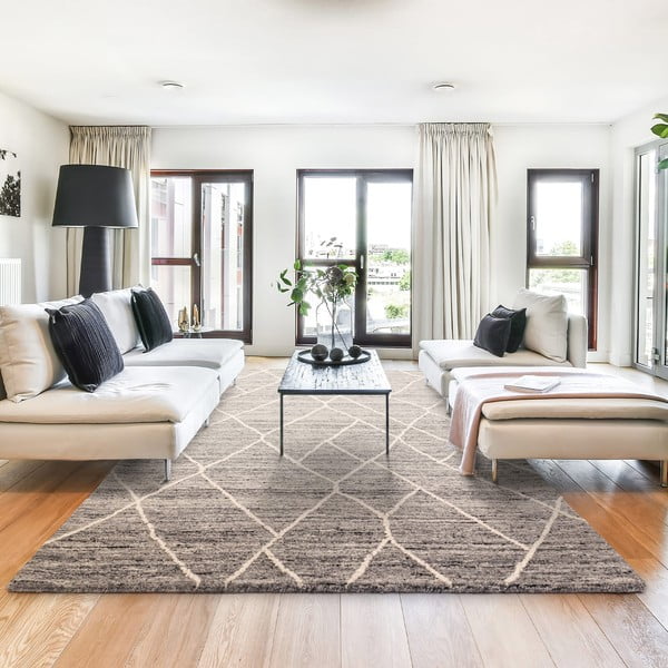 Kilimas iš vilnos pilkos spalvos 200x290 cm Noah – Asiatic Carpets-image-1