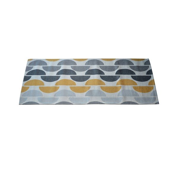 "Floorita Halfmoon" pilkos ir geltonos spalvos kilimėlis, 60 x 190 cm-image-1