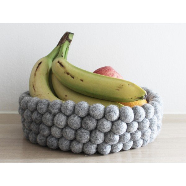 Plieninis pilkas kamuoliukų vilnos krepšys Wooldot Ball Basket, ⌀ 28 cm-image-1