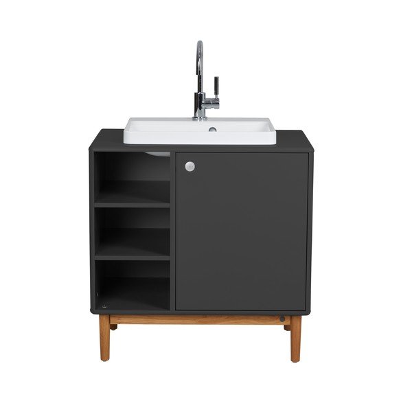 Tamsiai pilka spintelė po praustuvu 80x62 cm Color Bath - Tom Tailor-image-4